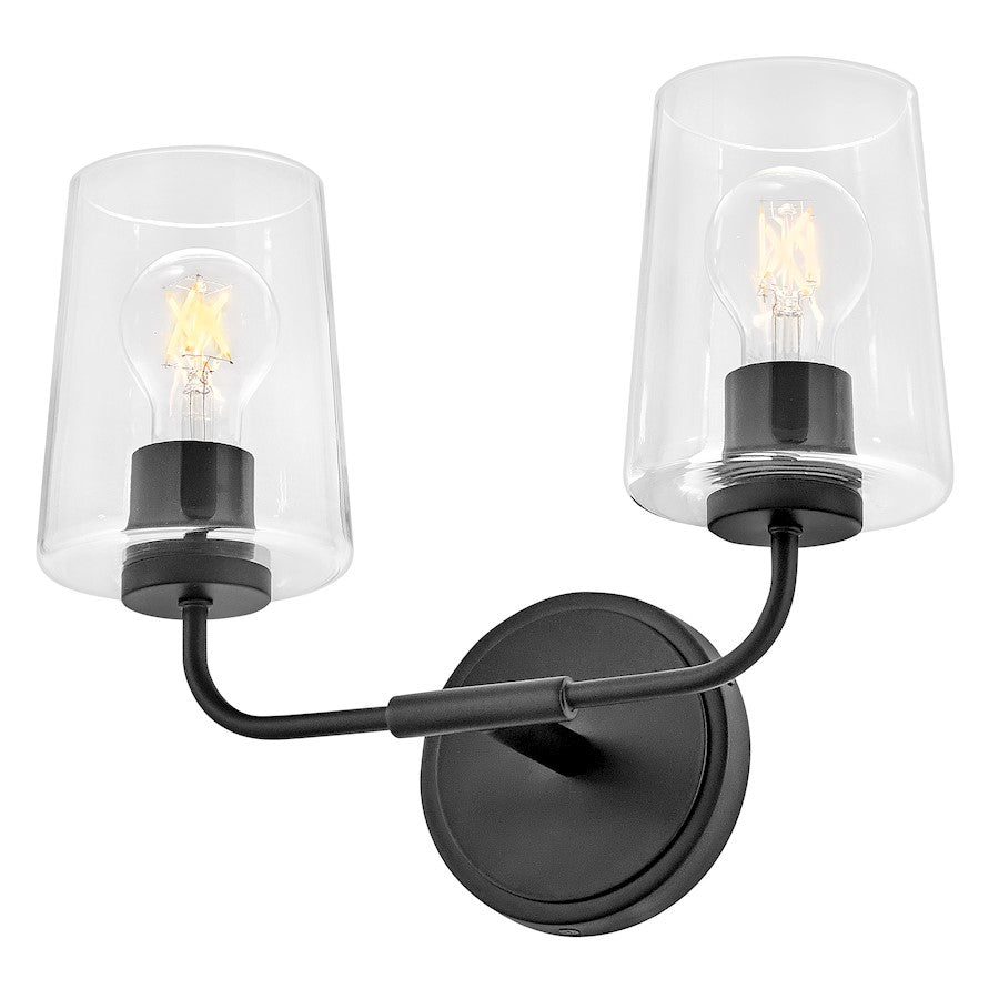 3 Light Small Bathroom Vanity Light, Black