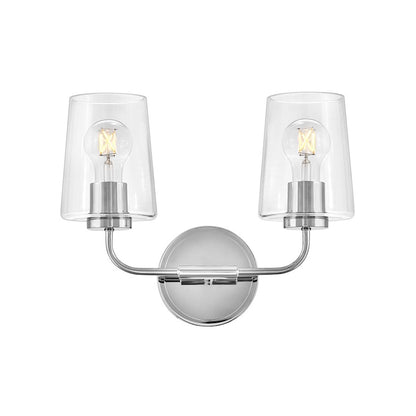 2 Light Small Bathroom Vanity Light, Chrome