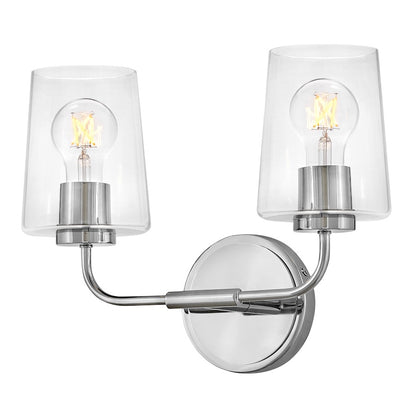 2 Light Small Bathroom Vanity Light, Chrome