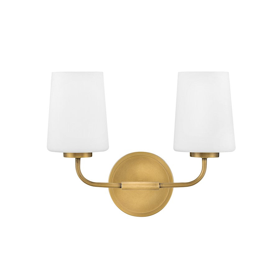 2 Light Bathroom Vanity Light, White