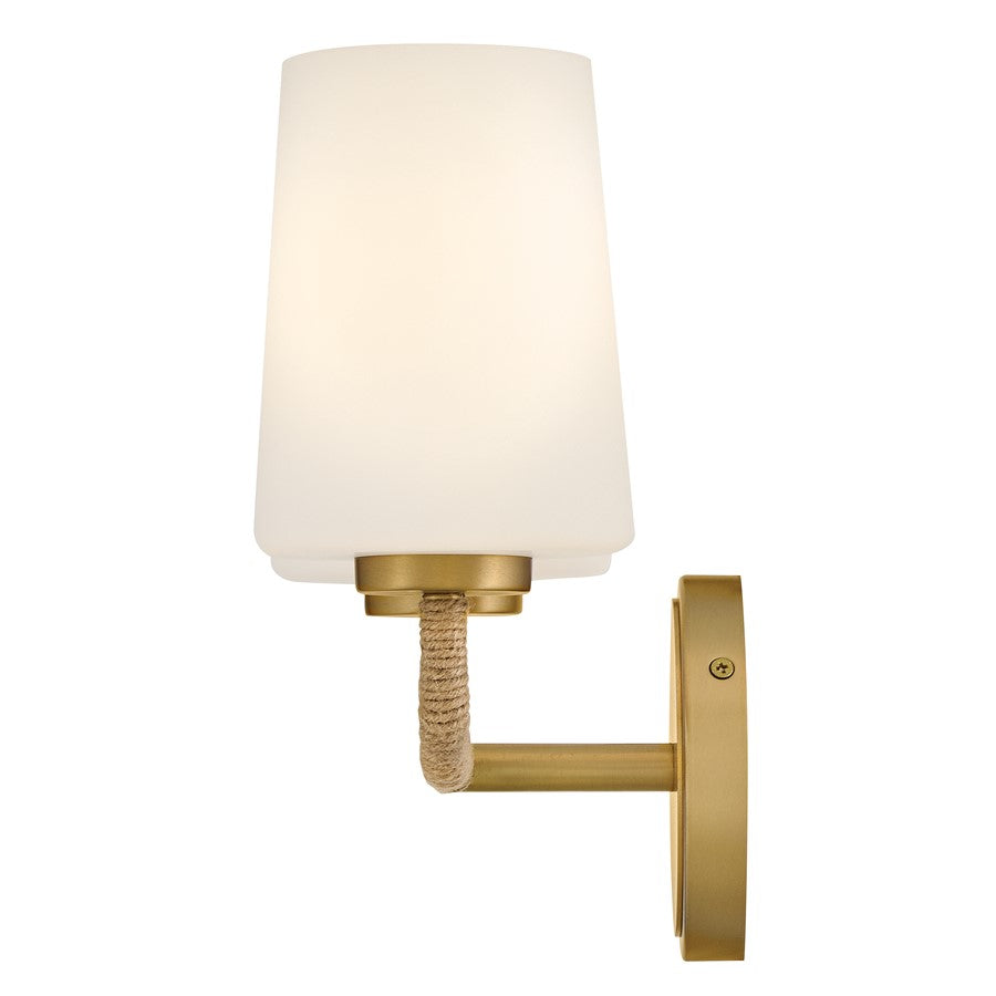 Lark Kline 2 Light Small Vanity, Lacquered Brass/Etched Opal