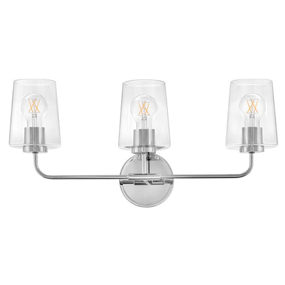 3 Light Medium Bathroom Vanity Light, Chrome