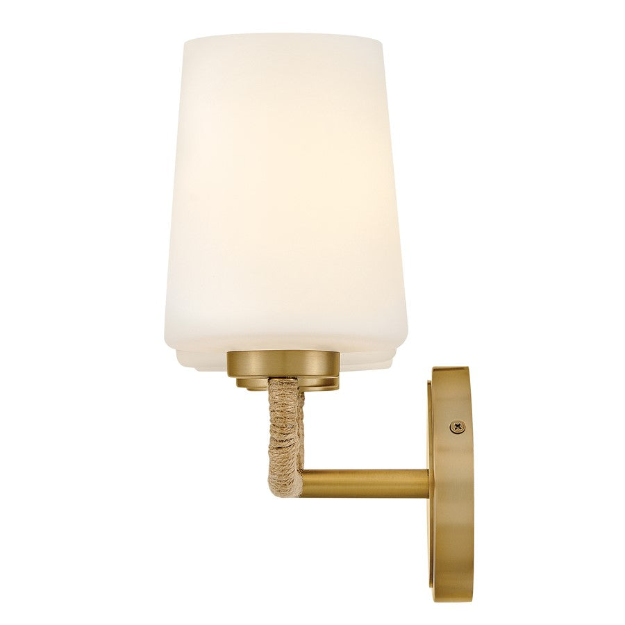 Lark Kline 3 Light Medium Vanity, Lacquered Brass/Etched Opal