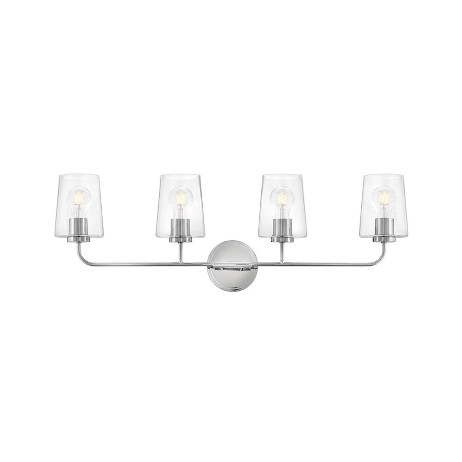 4 Light Large Bathroom Vanity Light, Chrome