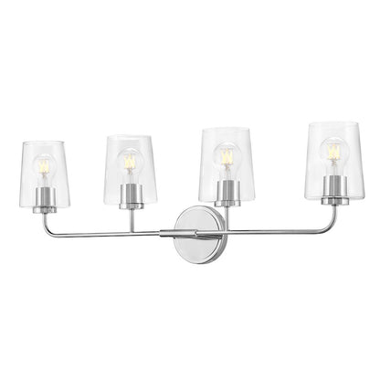 4 Light Large Bathroom Vanity Light, Chrome