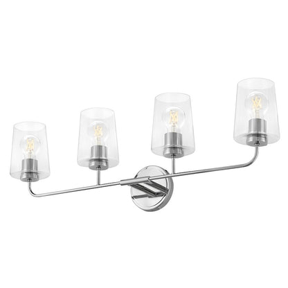 4 Light Large Bathroom Vanity Light, Chrome