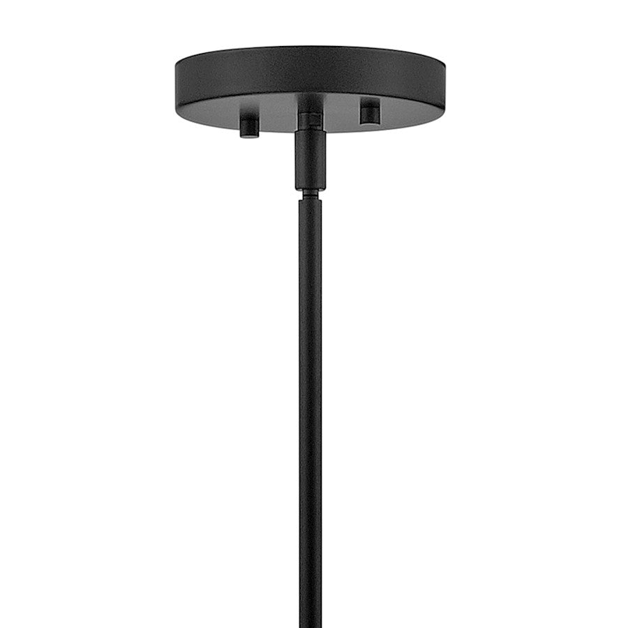 5 Light Medium Chandelier, Black