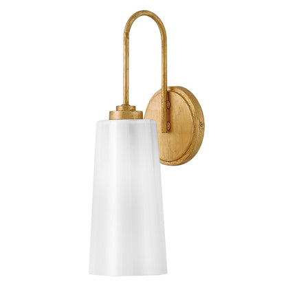 Lark Honey 1 Light Medium Vanity, Distressed Brass/Cased Opal - 85410DA