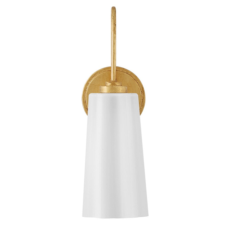 Lark Honey 1 Light Medium Vanity, Distressed Brass/Cased Opal
