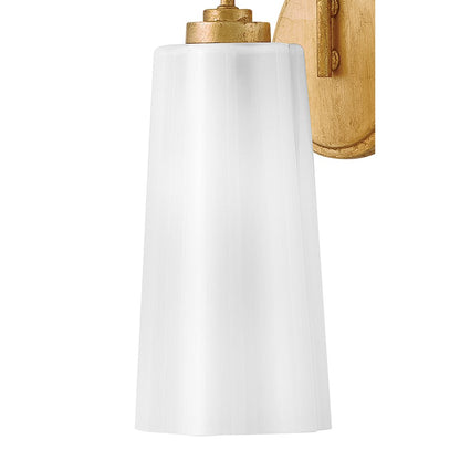 Lark Honey 1 Light Medium Vanity, Distressed Brass/Cased Opal