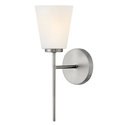 Lark Bri 1 Light 16" Vanity, Brushed Nickel/Etched Opal