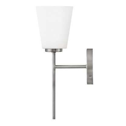 Lark Bri 1 Light 16" Vanity, Brushed Nickel/Etched Opal