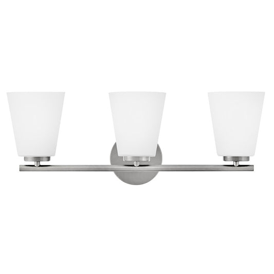 Lark Bri 3 Light 24" Vanity, Brushed Nickel/Etched Opal - 85423BN