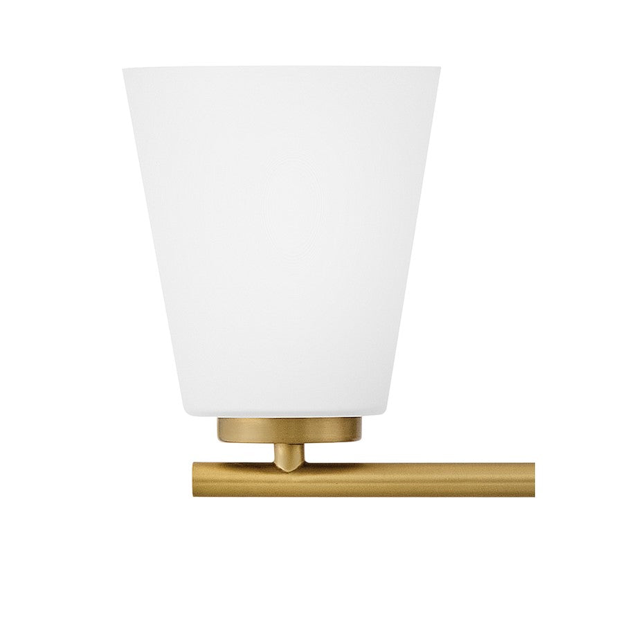 Lark Bri 3 Light 24" Vanity, Lacquered Brass/Etched Opal