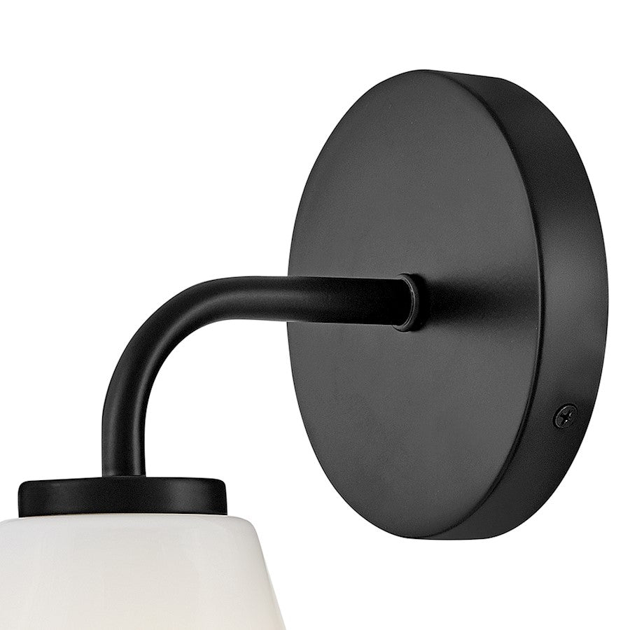 1 Light Medium Bathroom Vanity Light, Black