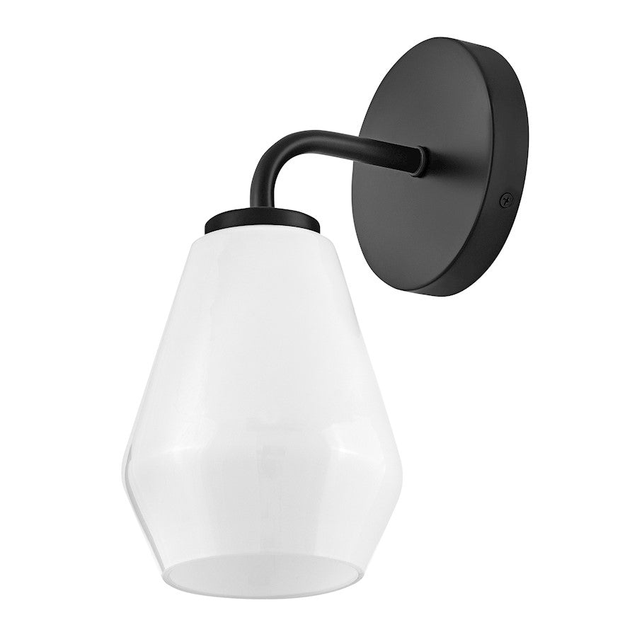 1 Light Medium Bathroom Vanity Light, Black