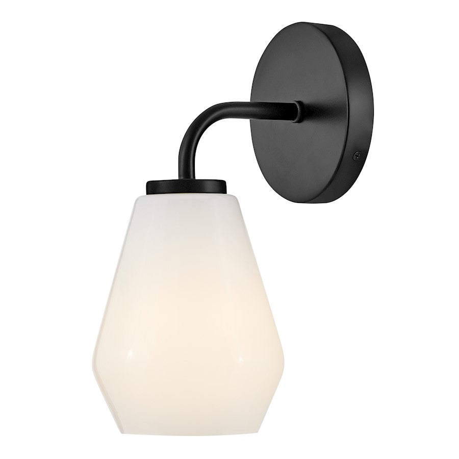 1 Light Medium Bathroom Vanity Light, Black