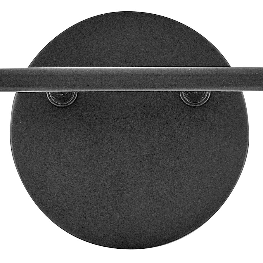 2 Light Small Bathroom Vanity Light, Black