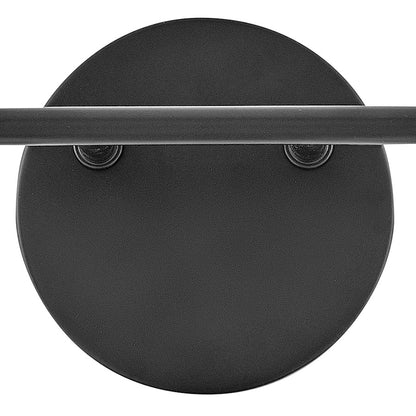 2 Light Small Bathroom Vanity Light, Black