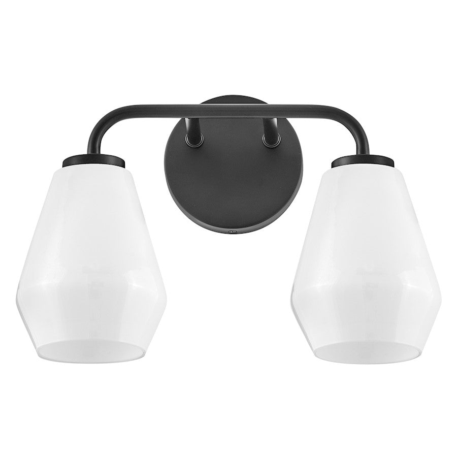 2 Light Small Bathroom Vanity Light, Black