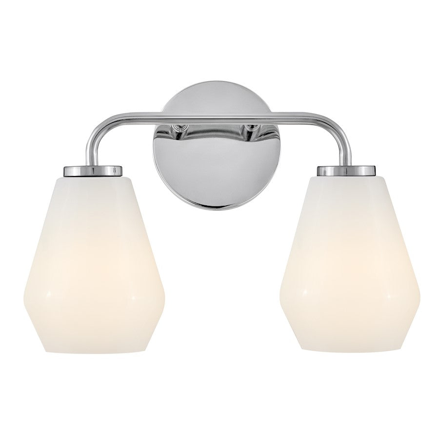 2 Light Small Bathroom Vanity Light, Chrome
