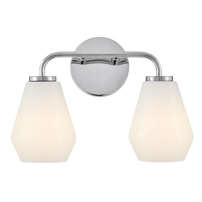 2 Light Small Bathroom Vanity Light, Chrome