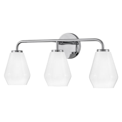 3 Light Medium Bathroom Vanity Light, Chrome