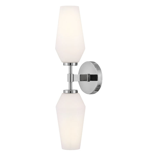Lark Gio 2 Light Large Sconce, Chrome/Etched Opal - 85505CM