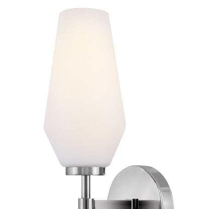 Lark Gio 2 Light Large Sconce, Chrome/Etched Opal