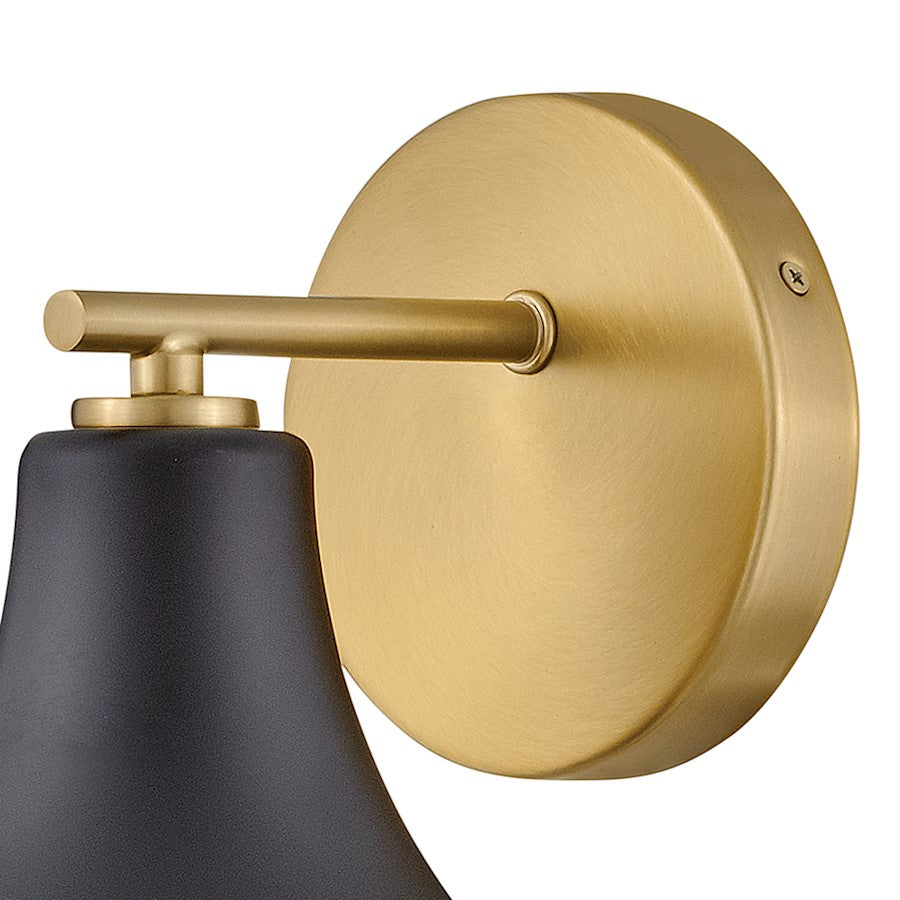 1 Light Small Bathroom Vanity Light, Black