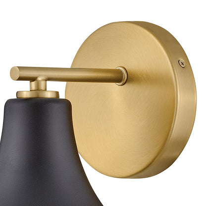 1 Light Small Bathroom Vanity Light, Black