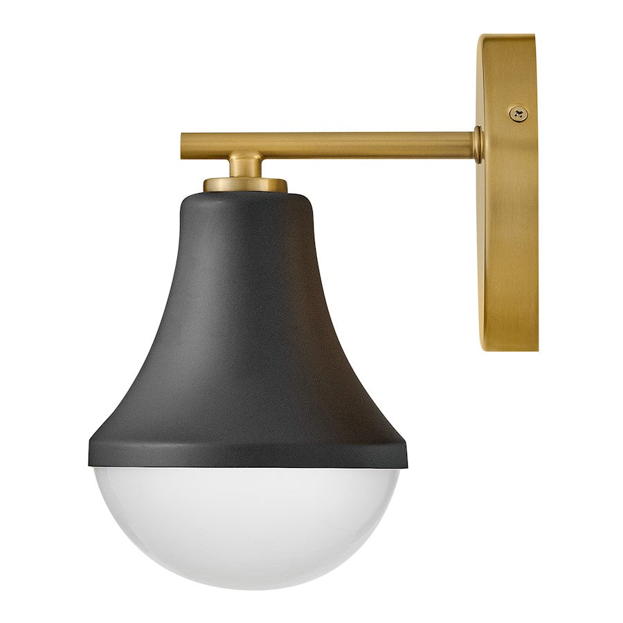 1 Light Small Bathroom Vanity Light, Black