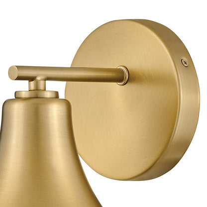 1 Light Small Bathroom Vanity Light, Lacquered Brass