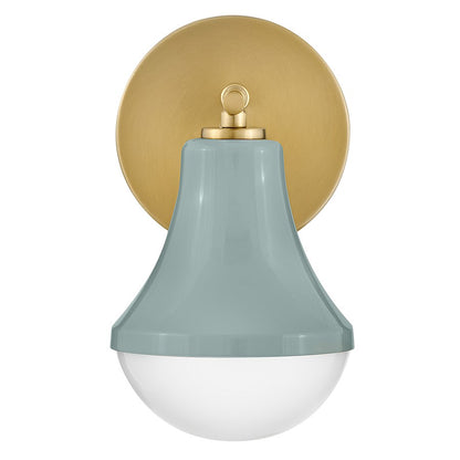 1 Light Small Bathroom Vanity Light, Seafoam