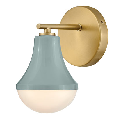 1 Light Small Bathroom Vanity Light, Seafoam