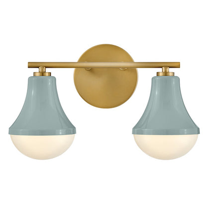 2 Light Small Bathroom Vanity Light, Seafoam