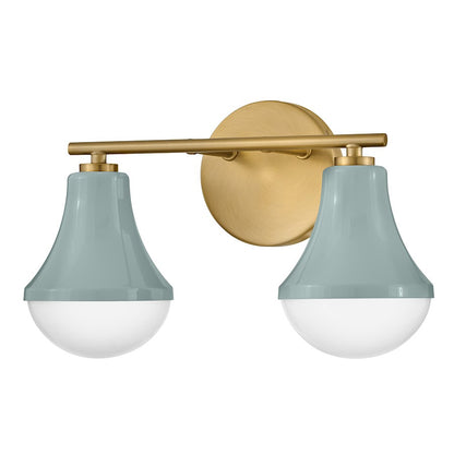 2 Light Small Bathroom Vanity Light, Seafoam