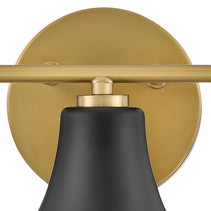 3 Light Medium Bathroom Vanity Light, Black
