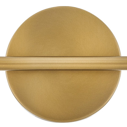 2 Light Small Bathroom Vanity Light, Lacquered Brass