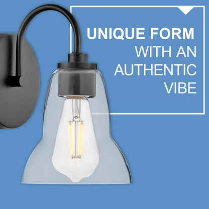 3 Light Medium Bathroom Vanity Light, Black