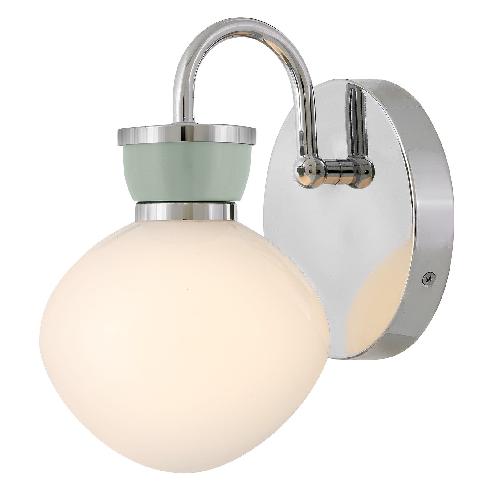 Hinkley Lucy 1-Light Bath Sconce | Classic Chrome Steel and Cased Opal Glass | Bathroom Vanity & Powder Room | 7.75 x 6 x 9.5 in | Model 85590CM-SF