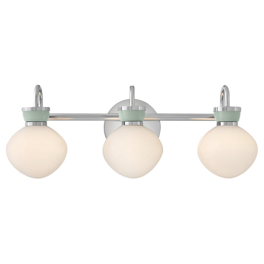 Hinkley Lucy 25in 3-Light Bathroom Vanity Light | Classic Chrome Steel and Cased Opal Glass | Bathroom Vanity & Powder Room | 7 x 25 x | Model 85593CM-SF