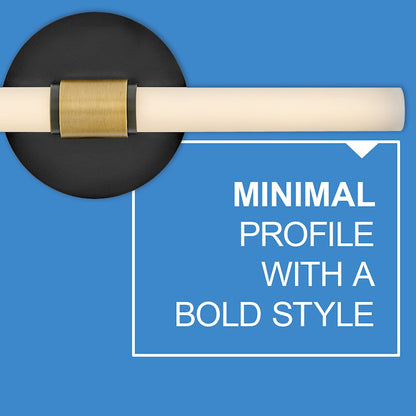 Medium LED Bathroom Vanity Light, Black