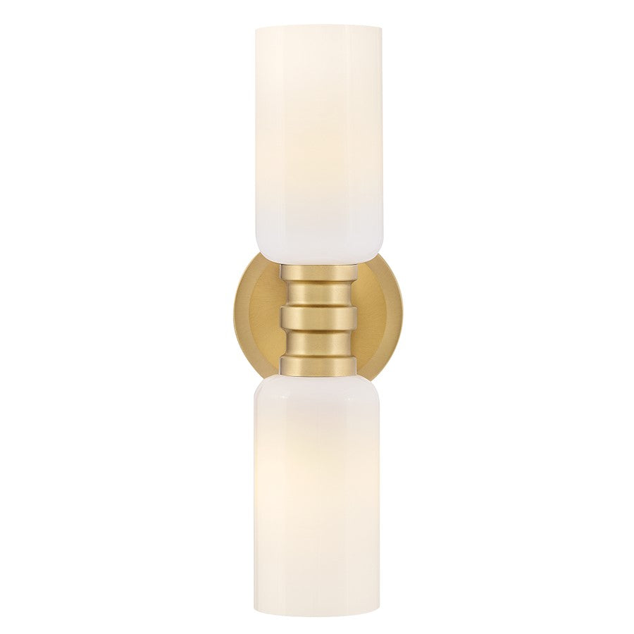 Lark Naomi 2 Light 6" Sconce, Lacquered Brass/Cased Opal - 85612LCB