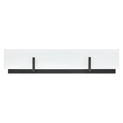 Lark Roman 4 Light Medium Four Light Vanity, Black/Etched White
