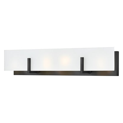 Lark Roman 4 Light Medium Four Light Vanity, Black/Etched White