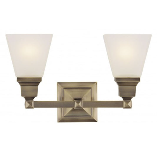 Livex Lighting Mission Bath Light in Antique Brass