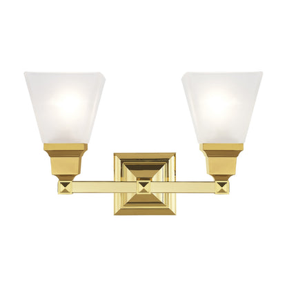 Livex Lighting Mission Bathroom Vanity Lighting, Polished Brass