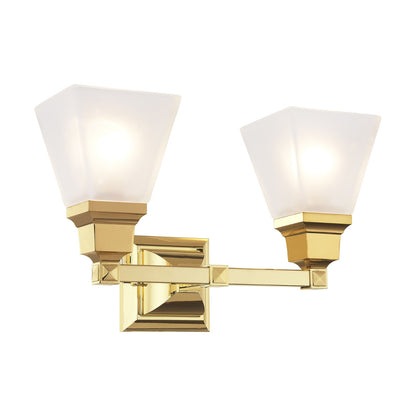 Livex Lighting Mission Bathroom Vanity Lighting, Polished Brass