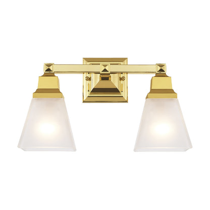 Livex Lighting Mission Bathroom Vanity Lighting, Polished Brass
